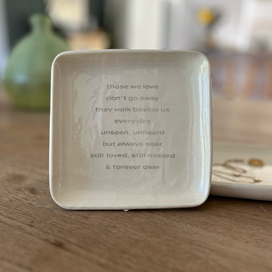 Ceramic Trinket Plate with Heartwarming Quote